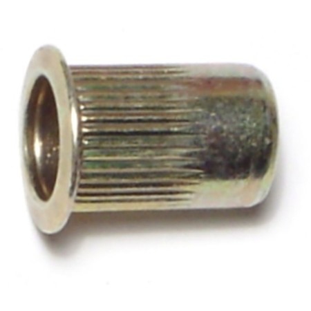 Midwest Fastener Blind Nut Insert, 1/4"-20 Thrd Sz, Steel, 10 PK 69325